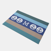 モノグ航海のストライプラムカスタムドアマット ドアマット (アングル)