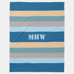 モノグ航海のストライプラムカスタムフリースブランケット フリースブランケット