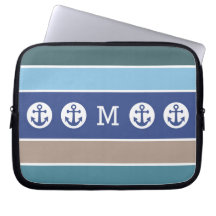 モノグ航海のストライプラムカスタムラップトップスリーブ