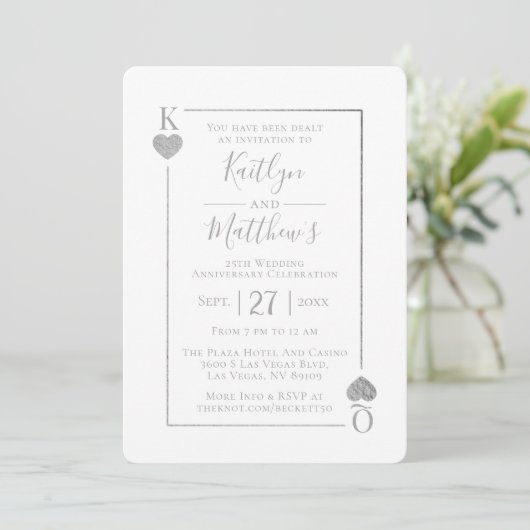モノグ遊ラムのカード25結婚周年 招待状 (スタンド正面)