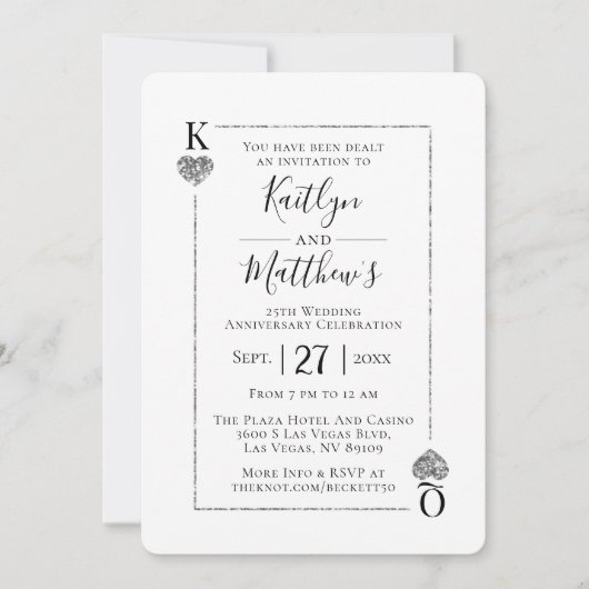 モノグ遊ラムのカード25結婚周年 招待状 (正面)