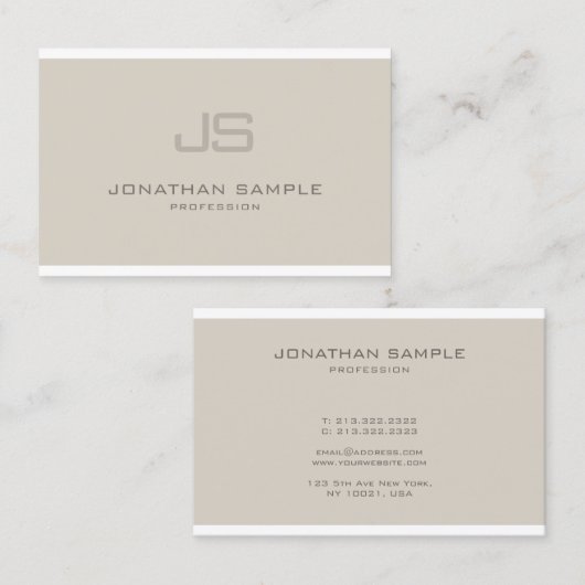 モノグ魅力的ラモダンムデザインプロフェッショナル 名刺 (正面/裏面)