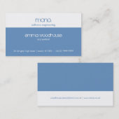 モノコーンフラワーブルー&ホワイト名刺 名刺 (正面/裏面)