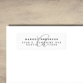 モノゴラムシック |スクスタイリッシュリプト |差出人住所 ラベル