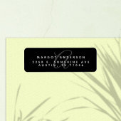 モノゴラムシック |黒スタイリッシュ色 |差出人住所 ラベル