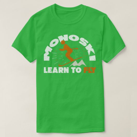 モノスキーおもしろいモノスキースキーギフト Tシャツ (デザイン正面)