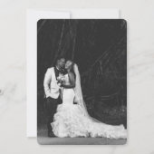 モノトーンで上品な結婚式の事前お知らせカード セーブザデート (裏面)