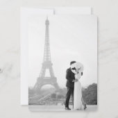 モノトーンで上品な結婚式の事前案内カード セーブザデート (裏面)