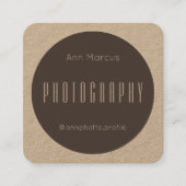 モノトーンのでモダンで幾何学的なスタイルの技術 スクエア名刺 (正面)