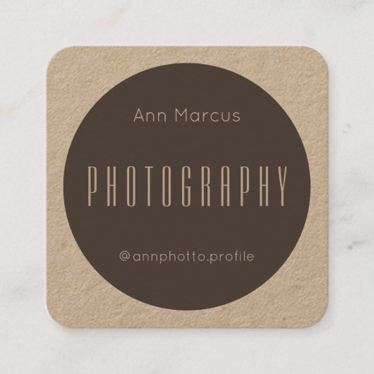 モノトーンのでモダンで幾何学的なスタイルの技術 スクエア名刺 (正面)