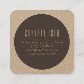 モノトーンのでモダンで幾何学的なスタイルの技術 スクエア名刺 (裏面)