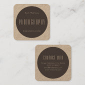 モノトーンのでモダンで幾何学的なスタイルの技術 スクエア名刺 (正面/裏面)