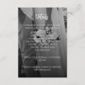 モノトーンのエレガントな結婚式同封カード エンクロージャーカード (正面)