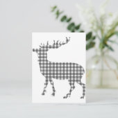 モノトーンのクラシック鹿 ポストカード (スタンド正面)