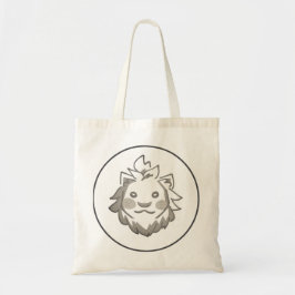 モノトーンのシンプルライオンバッグ｜勇気と洗練を象徴するデザイン トートバッグ