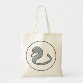 モノトーンのシンプル蛇｜ミステリアスで洗練されたデザイン  トートバッグ