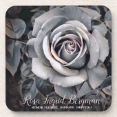 モノトーンのバラ[懸命プラスチックコースター] コースター (正面)