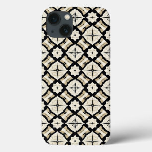 モノトーンのミニマルな幾何学模様 iPhone 13ケース