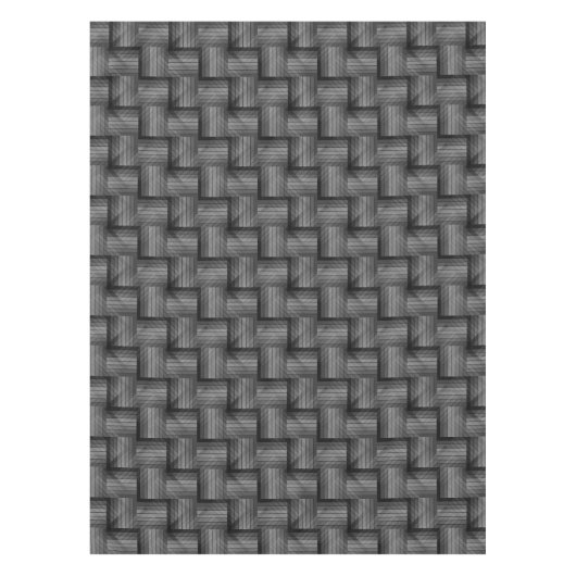 モノトーンのヴィンテージ白黒 テーブルクロス (正面)