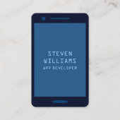 モノトーンの色頭が切れるフェイク電話 名刺 (正面)