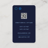 モノトーンの色頭が切れるフェイク電話 名刺 (裏面)