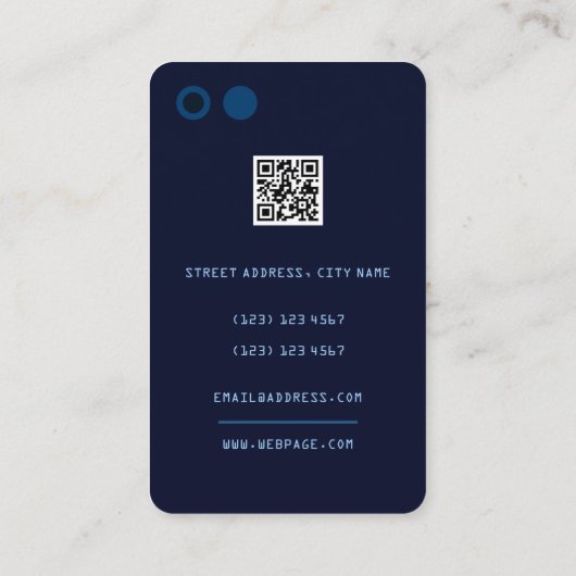 モノトーンの色頭が切れるフェイク電話 名刺 (裏面)