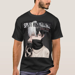 モノトーンの髪型がかっこいいアニメ少年 Tシャツ