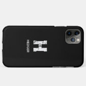 モノトーンモノグラム ブラック Case-Mate iPhoneケース (裏面(横))