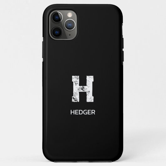 モノトーンモノグラム ブラック Case-Mate iPhoneケース (裏面)