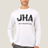 モノトーン シンプルな3文字モノグラム 白 トライブレンドTシャツ (正面)