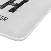 モノトーン シンプル モノグラム 名前イニシャル 白 カッティングボード (角)