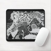 モノトーン/チーターのマウスパッド マウスパッド (マウス)