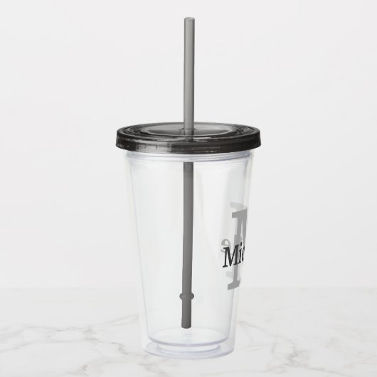 モノパーソナライズされたグラムと名前 アクリルタンブラー (右)