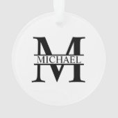 モノパーソナライズされたグラムと名前 オーナメント (裏面)