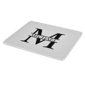 モノパーソナライズされたグラムと名前 カッティングボード (角)