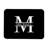 モノパーソナライズされたグラムと名前 マグネット (横)