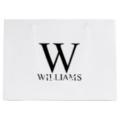 モノパーソナライズされたグラム名大抱き枕 ラージペーパーバッグ (正面)