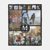 モノパーソナライズされたグラム11写真コラージュ フリースブランケット (正面)