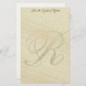 モノパーソナライズされたグラムR米フェイク紙文具 便箋 (正面/裏面)