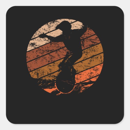 モノホイールヴィンテージサンセットEUCレトロ スクエアシール (正面)