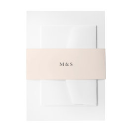 モノマエレガントルパステルピンクパーソナライズされた 招待状ベリーバンド