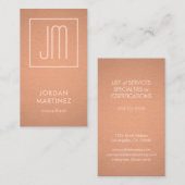 モノモダングラエレガントム銅フェイク箔縦 名刺 (正面/裏面)