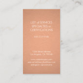 モノモダングラエレガントム銅フェイク箔縦 名刺 (裏面)