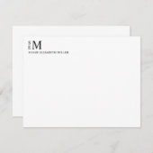 モノモダングラクラシックム黒文房具  ノートカード (正面/裏面)