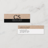 モノモダングラフト-プリントクリーンB&Wタイポ スキニー名刺 (正面/裏面)