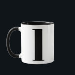モノモダングラムイニシャル文字l白黒 マグカップ<br><div class="desc">白モダンと黒の可愛いlのモノグラム。おもし気に入りの手紙はこのマグには使えません。お気に入りの手紙や私のモノグラムのマグのコレクションをご覧ください。</div>