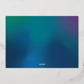 モノラインクリスマスツリーズフラットフォイルホリデーカード 箔シーズンカード (裏面)