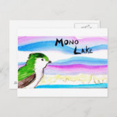 モノラル湖のすみれ色のgreeのつばめ ポストカード (正面/裏面)