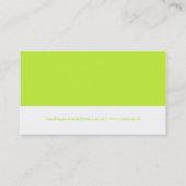 モノラル緑及び白い名刺 名刺 (裏面)