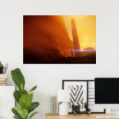 モノリスSFアートの探検家 ポスター (ホームオフィス)